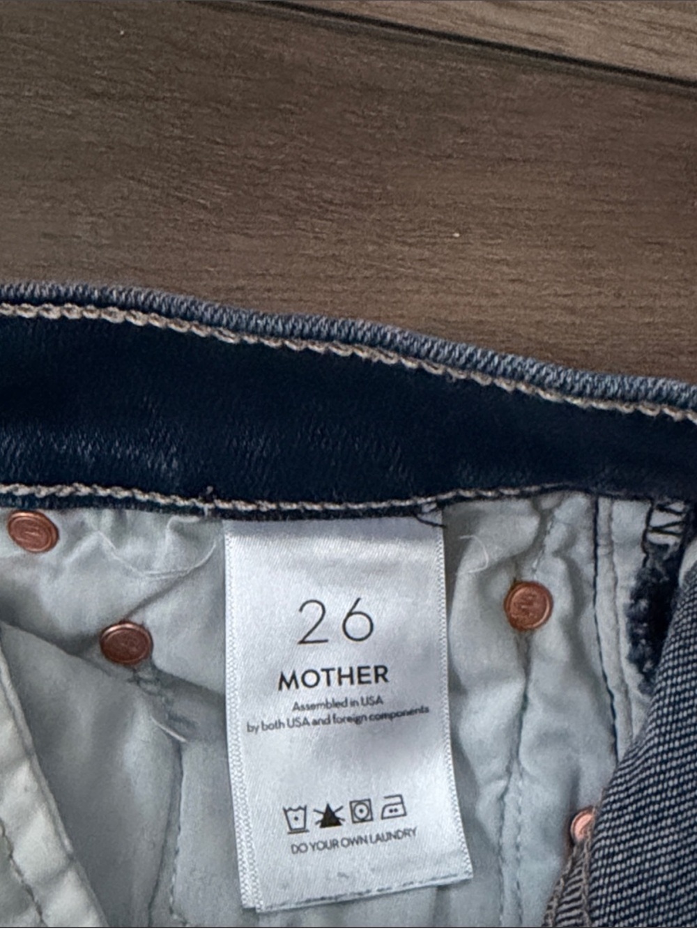 MOTHER The Weekender Women’s Dark Blue Flare Jeans with Raw Hem - Home Movies - Picture 6 of 8